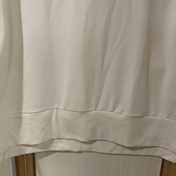 ATHLETA Retroterry Sz XL Cream / Ivory V-Neck Athleisure Top - Picture 4 of 8